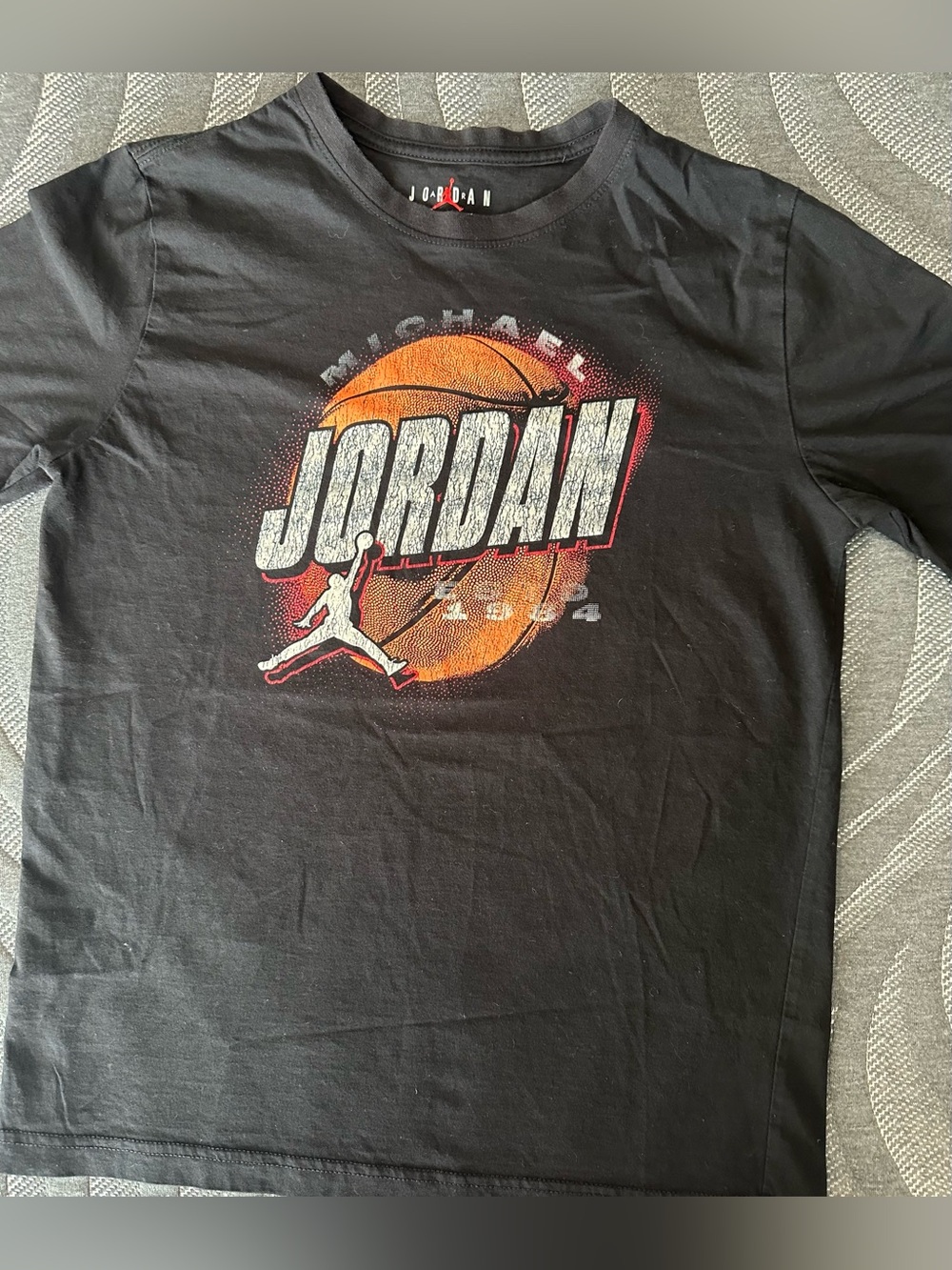 Jordan Boys Black Graphic Basketball T-Shirt